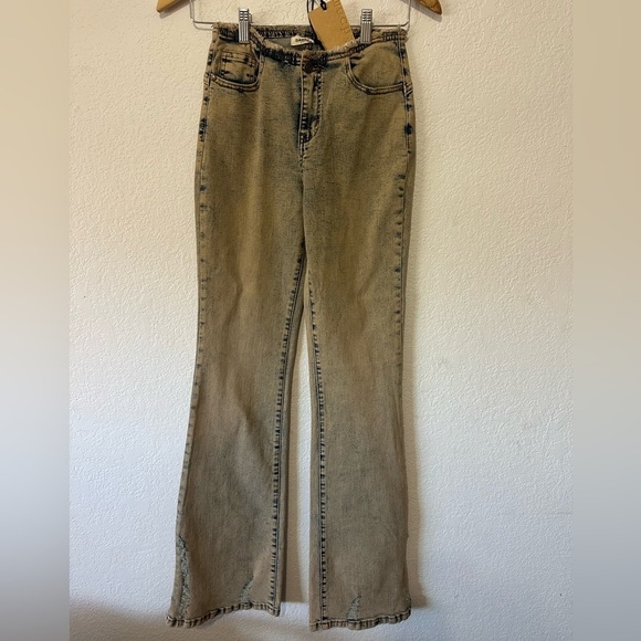 Machine Denim - Machine Straight Leg Yellow Wash Denim Jeans - Size 1 NWT